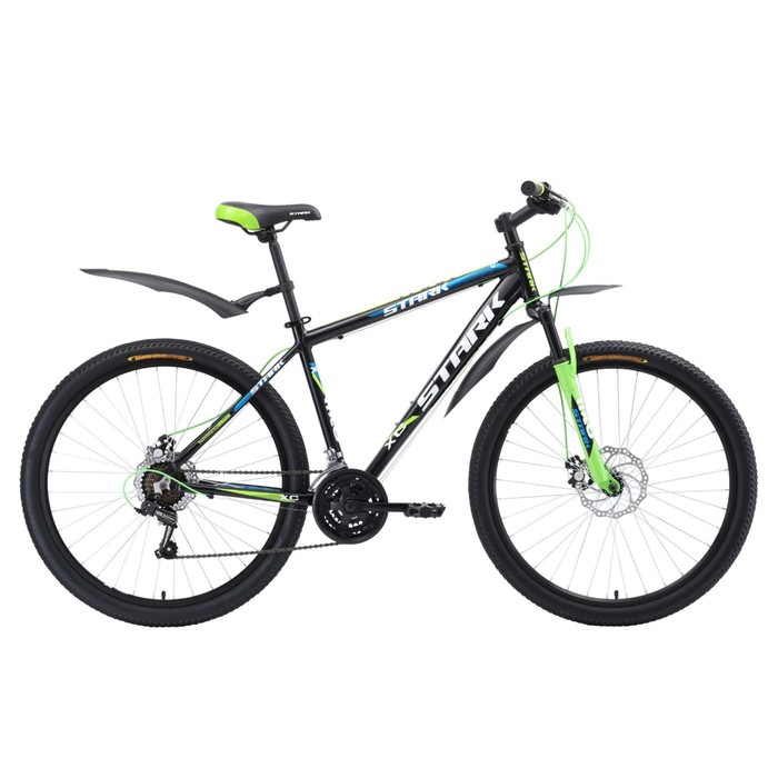 Велосипед 27,5" Stark Tank D, 2018, цвет чёрный/зелёный/белый, размер 20"