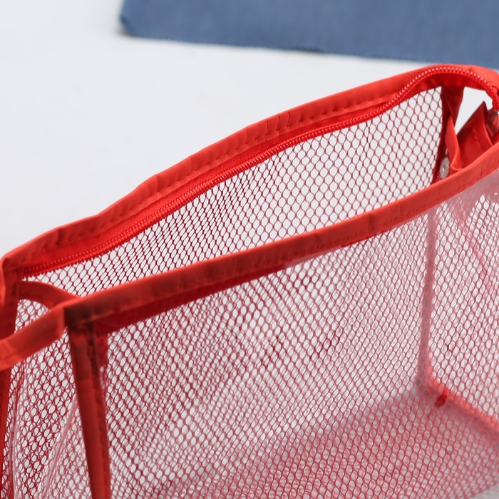 Набор косметичек 2 в 1 «Сетка», отдел на молнии, цвет красный