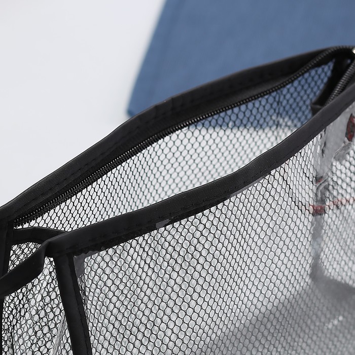 Набор косметичек 2 в 1 «Сетка», отдел на молнии, цвет чёрный