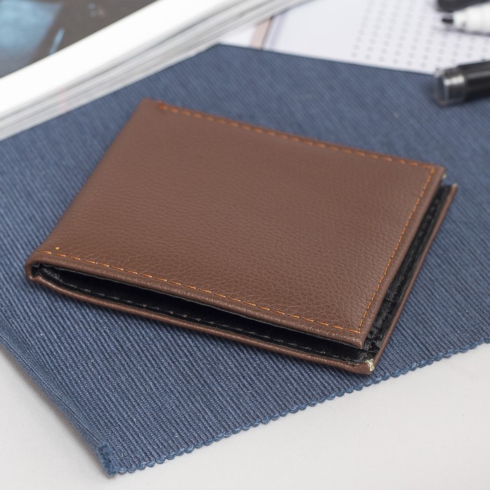 Портмоне мужское "Девид", 3 отдела, отдел для карт, цвет кофе