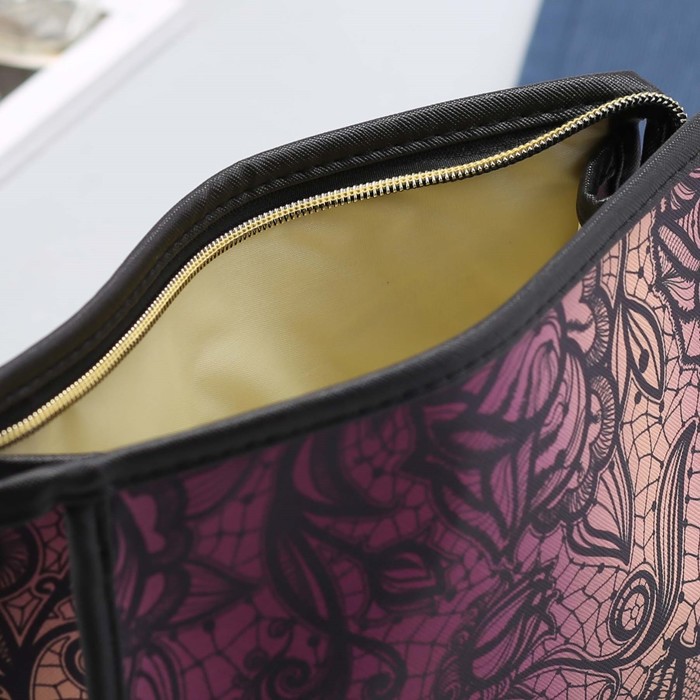 Косметичка «Ажур», отдел на молнии, цвет розовый