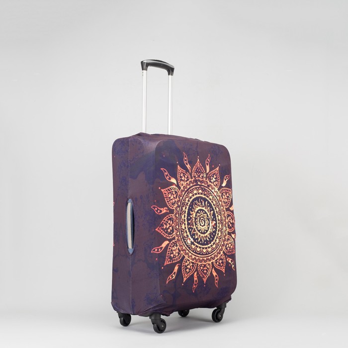 Чехол для чемодана «Солнце» 20", цвет чёрный