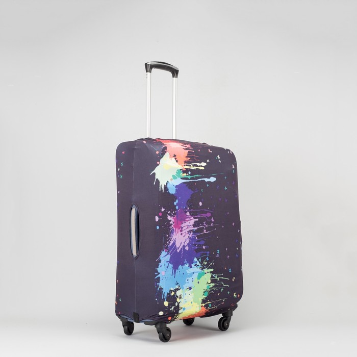 Чехол для чемодана «Краски», 20", цвет чёрный