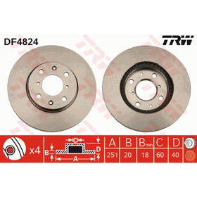 

Диск тормозной TRW DF4824