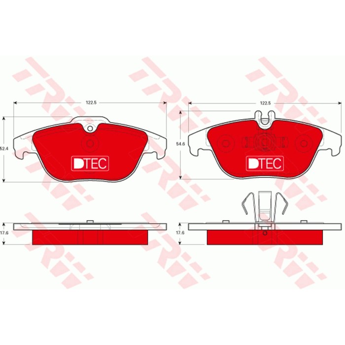 Колодки тормозные TRW GDB1738DTE