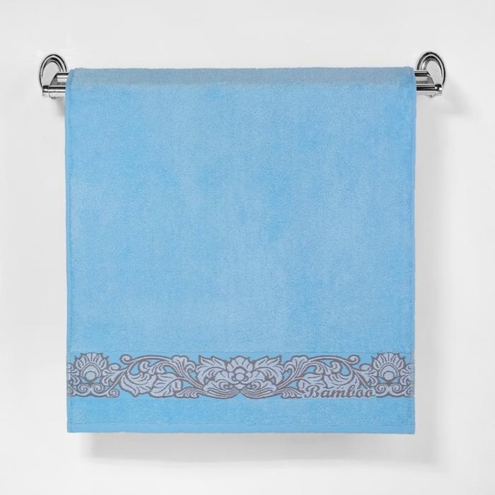 Полотенце подарочное "Этель" Для женщин, голубой 70х140 см бамбук, 450 г/м²