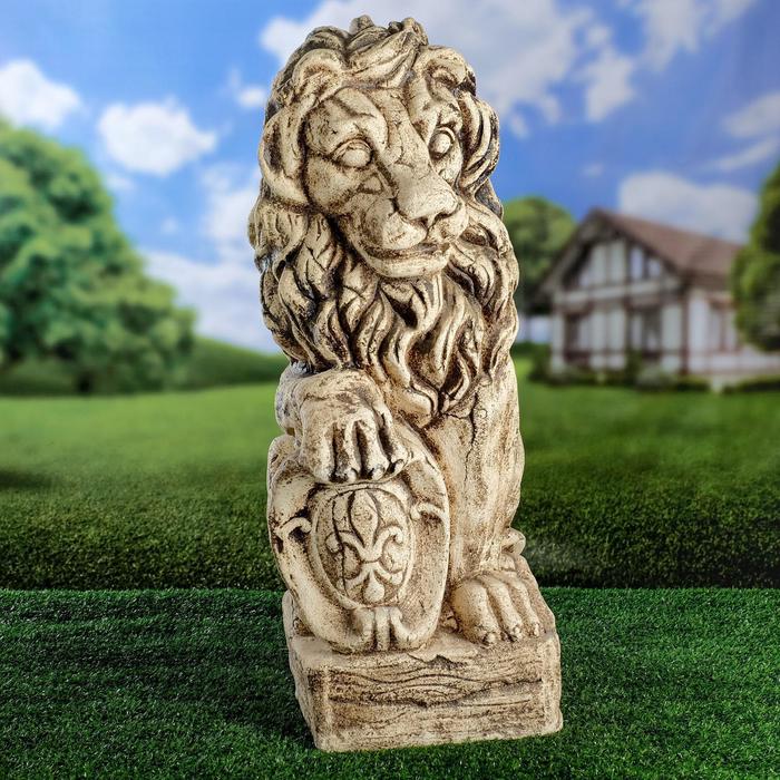 Садовая фигура "Лев большой" шамот