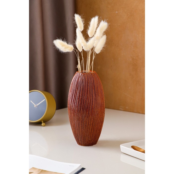 Ваза малая "Евро" дерево, коричневая