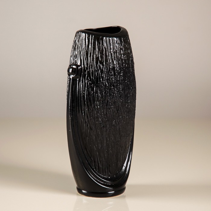 Ваза малая "Калипсо" дерево, чёрная