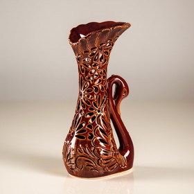 

Ваза настольная "Лебедь", коричневая, резка, керамика, 22 см