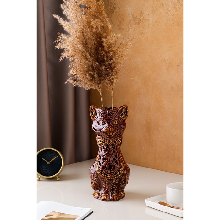 Ваза "Кот" средняя, резка