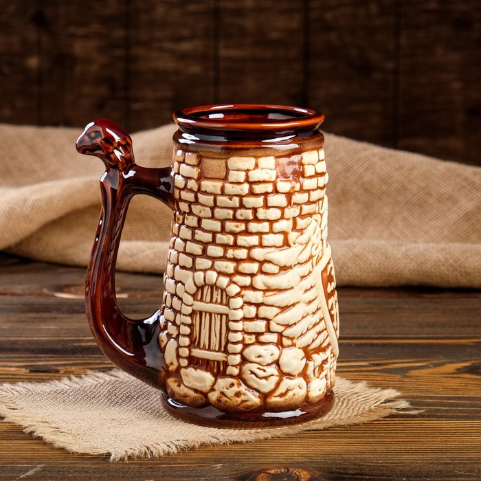 Кружка для пива 0,7 л "Орёл", шамот