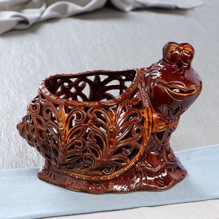 Ваза для конфет "Улитка" коричневая