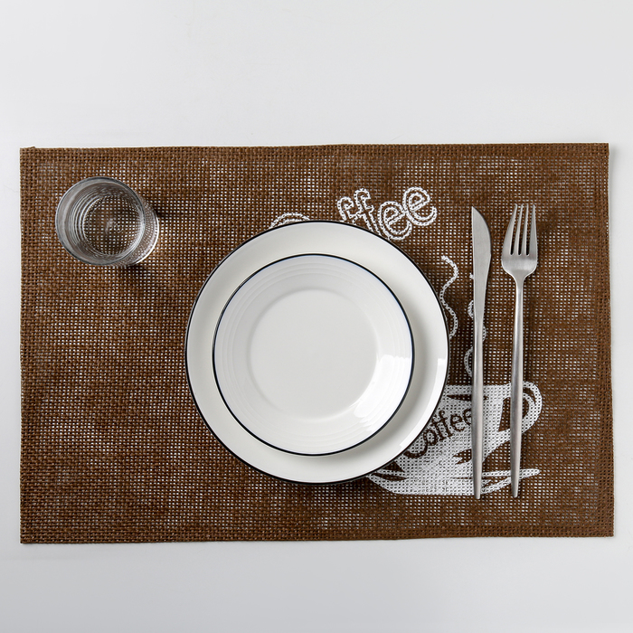Салфетка кухонная "Кофе" 45х30 см, цвет коричневый