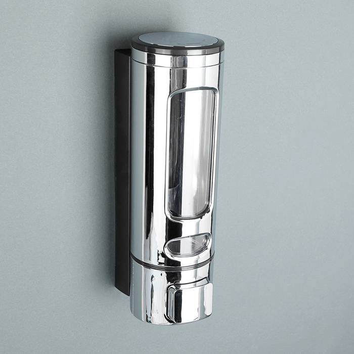 Дозатор настенный механический, пластик, цвет хром