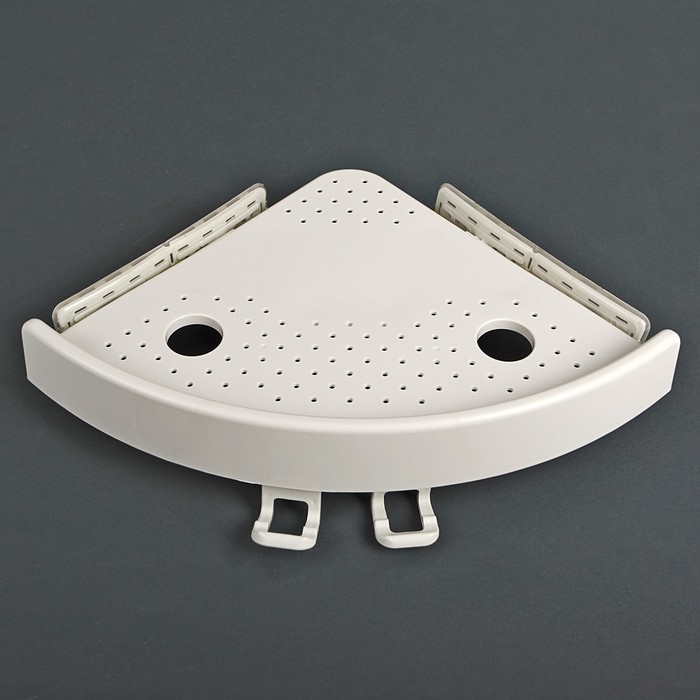 Полка в ванную комнату на вакуумных присосках, цвет белый