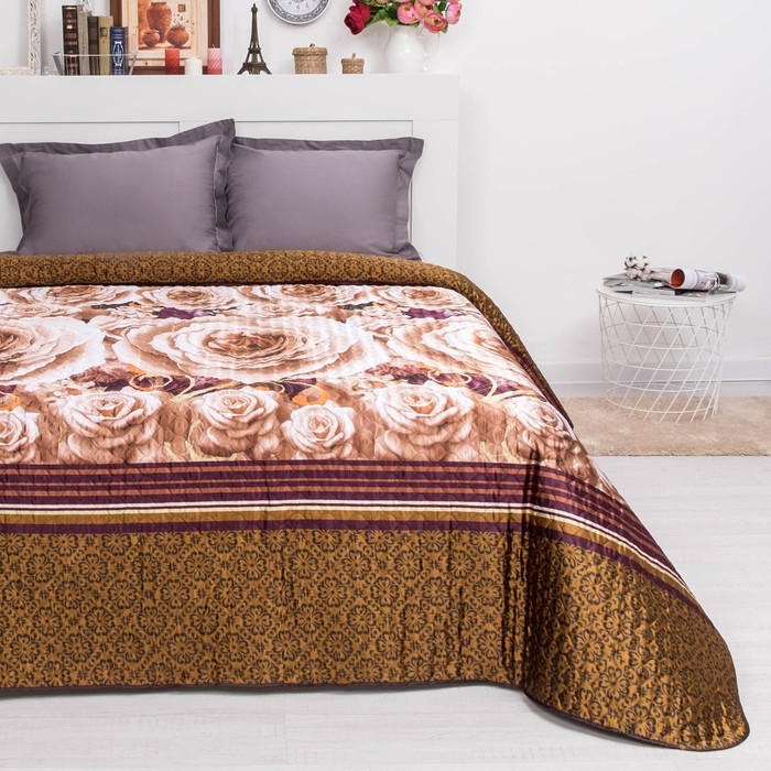 Покрывало Marianna ГОЛД рис 15-108 180х220 см, искус.шелк пэ100%