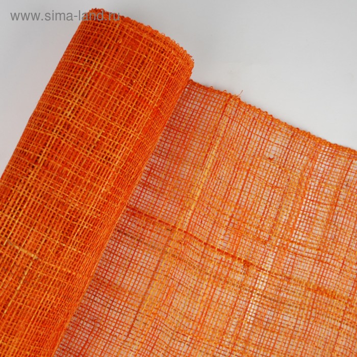 Джут премиум, ярко-оранжевый, 50 см x 9,14 м