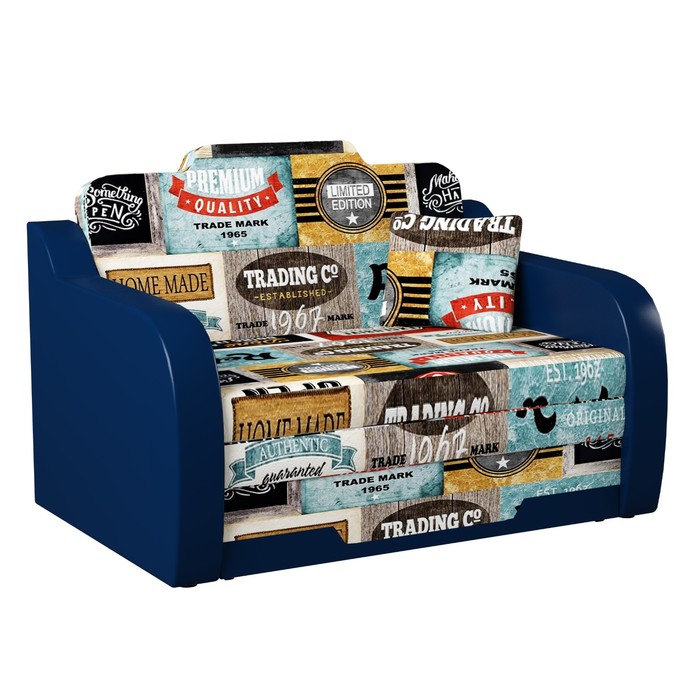 Диван детский «Джонни-2 № 7», жаккард «медиум лэйбл»/«остин блю»