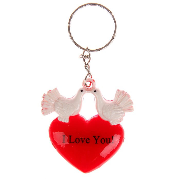 Брелок "К Дню Святого Валентина" с птичками