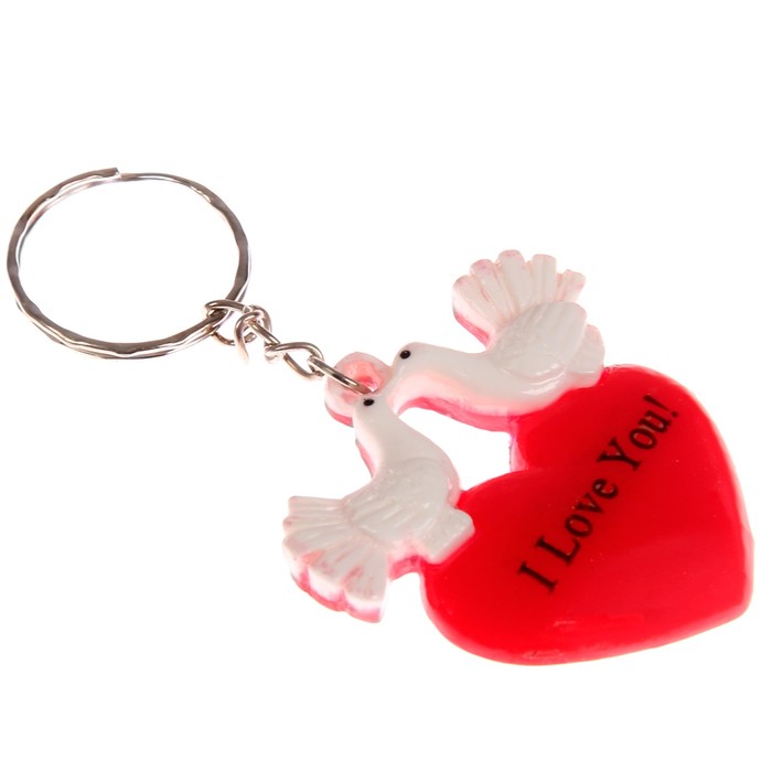 Брелок "К Дню Святого Валентина" с птичками