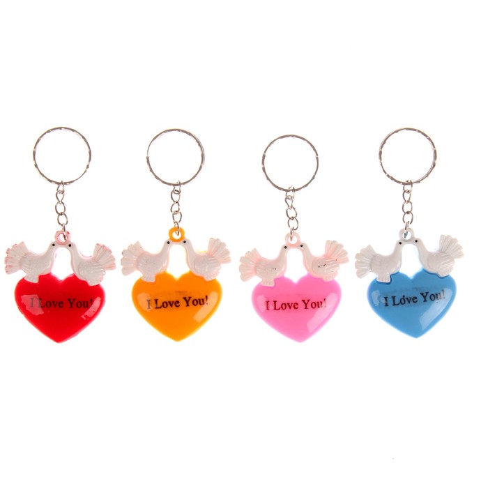 Брелок "К Дню Святого Валентина" с птичками