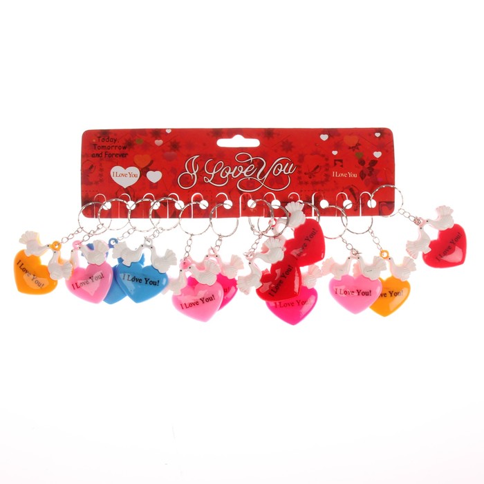 Брелок "К Дню Святого Валентина" с птичками