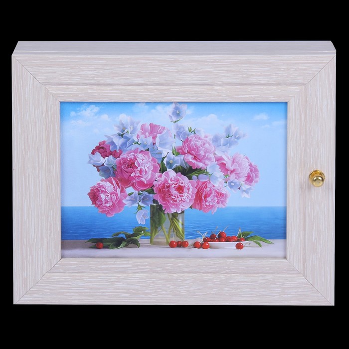 Ключница "Букет", молочный дуб