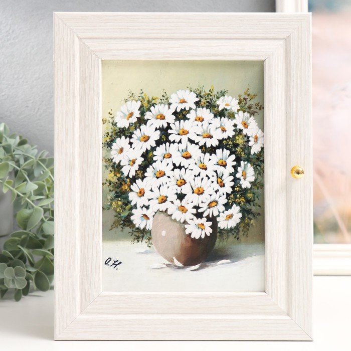 Ключница "Ромашки", молочный дуб