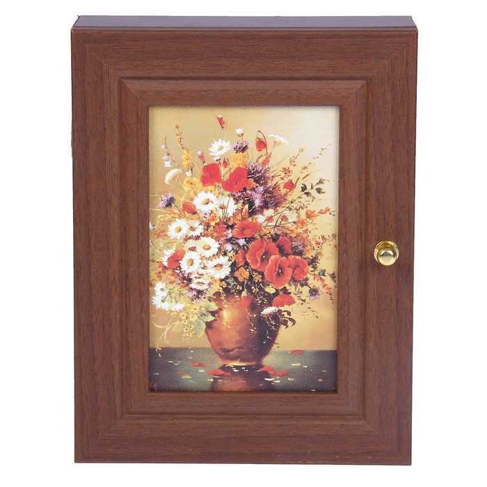 Ключница "Полевые цветы", орех