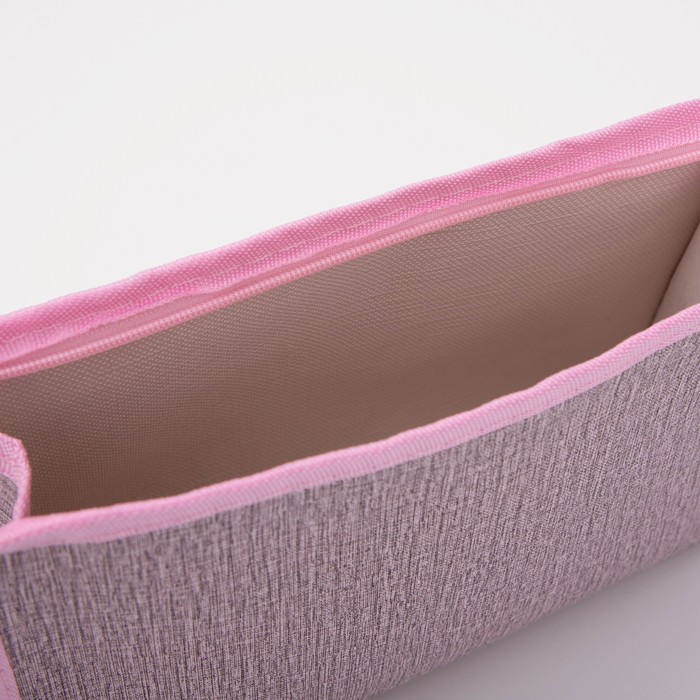 Набор косметичек 2 в 1, отдел на молнии, цвет розовый