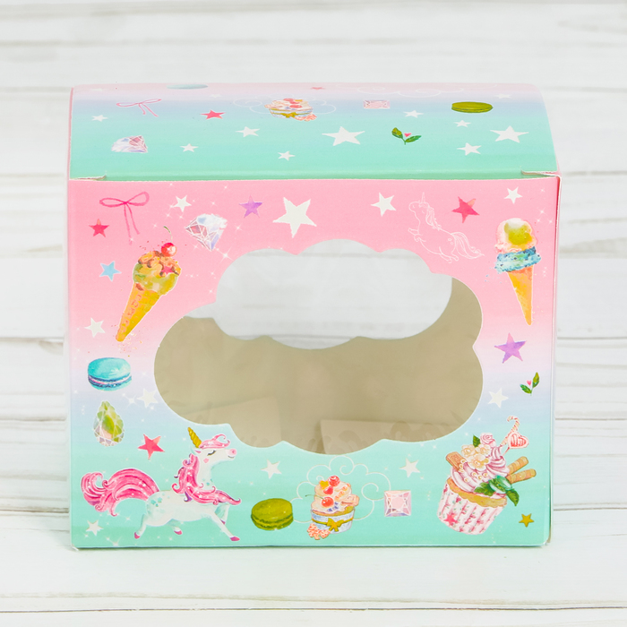 Коробочка для капкейка «Побалуй себя», 7 х 9 х 7,5 см