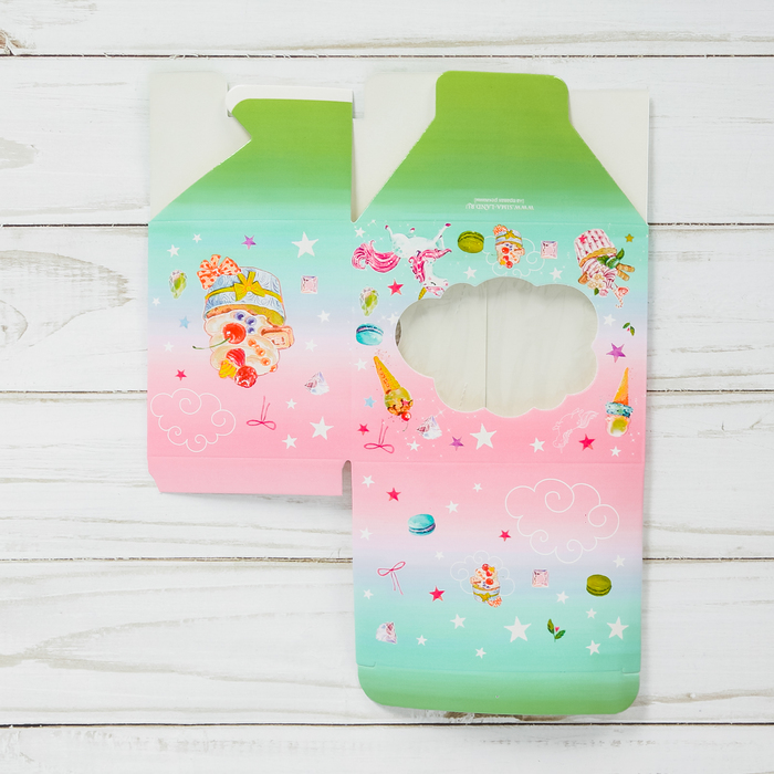 Коробочка для капкейка «Побалуй себя», 7 х 9 х 7,5 см