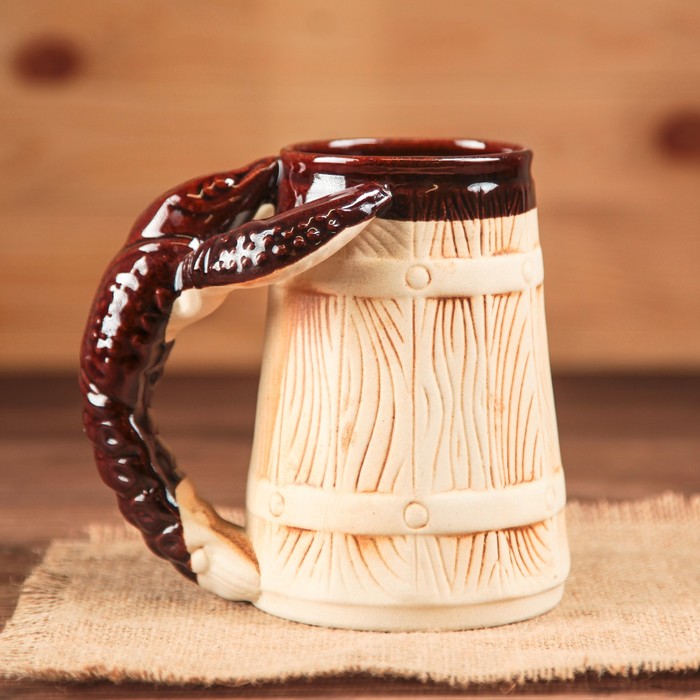 Кружка Для Пива 0,5 л, "Рак", шамот