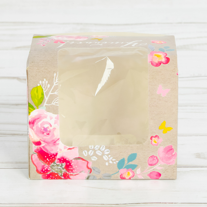 Коробочка для капкейка «Улыбнись!», 10 х 8 х 7 см