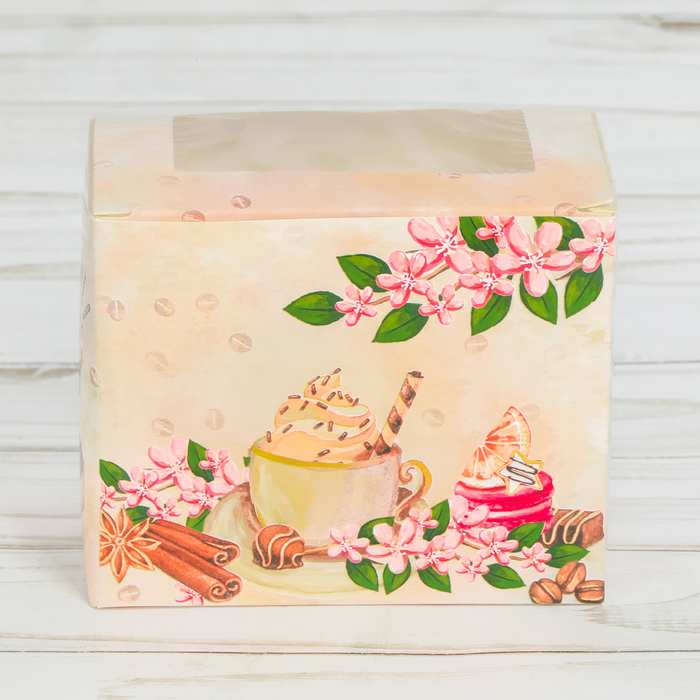 Коробочка для капкейка «Отличного настроения!», 7 х 9 х 7,5 см