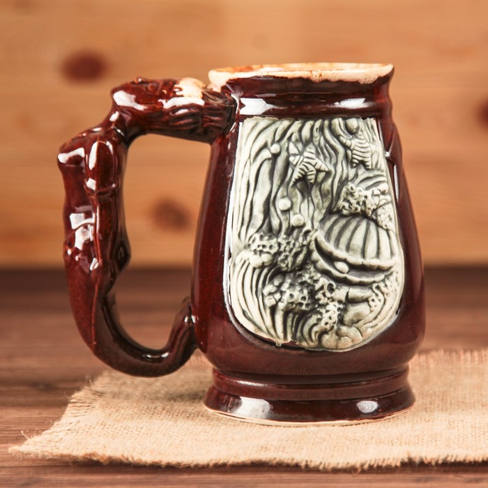 Бокал "Морской", глянец, коричневый