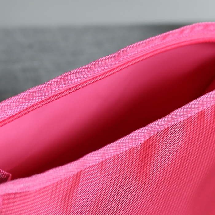 Набор косметичек 2 в 1 «Клетка», отдел на молнии, цвет малиновый