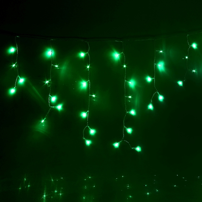 Гирлянда "Бахрома" улич. Ш:4 м, В:0,6 м, Н.С. LED-180-220V, контр. 8 р. ЗЕЛЕНЫЙ УЦЕНКА
