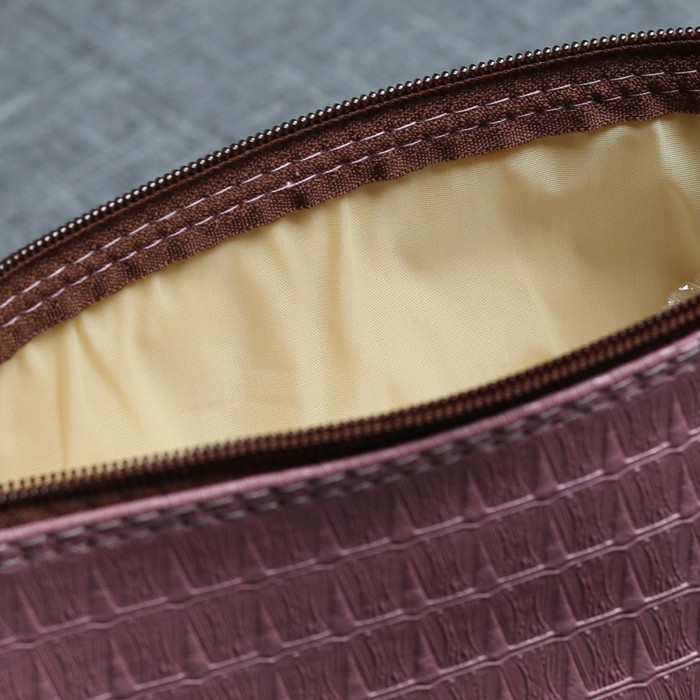 Косметичка простая, отдел на молнии, цвет розовый