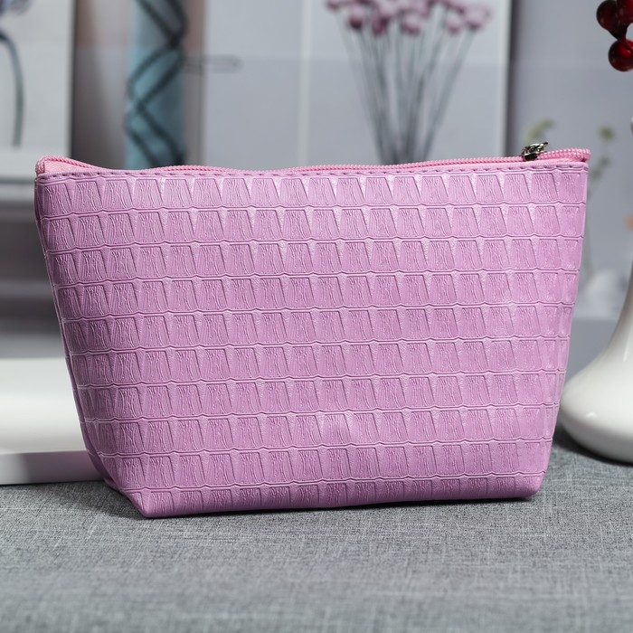 Косметичка простая, отдел на молнии, цвет сиреневый