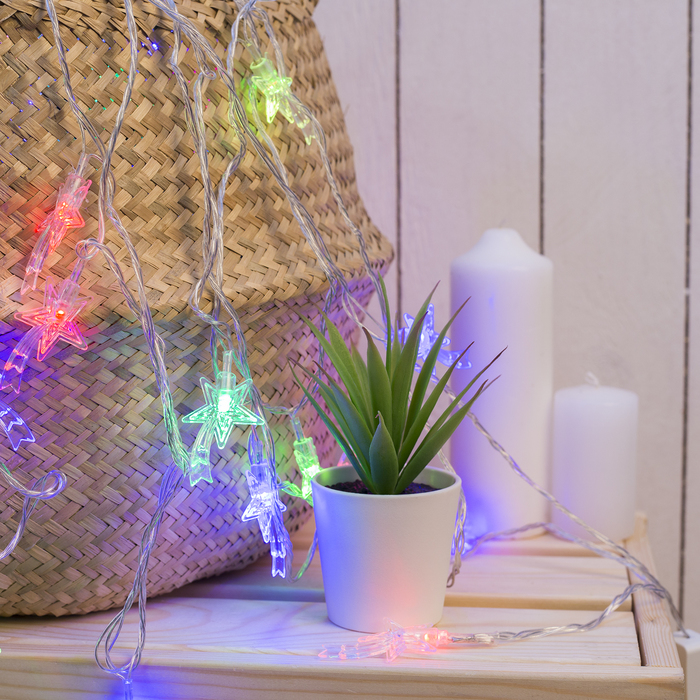 УЦЕНКА Гирлянда "Метраж" 5 м с насад. “Комета”, Н.С. LED-20-220V, моргает, МУЛЬТИ