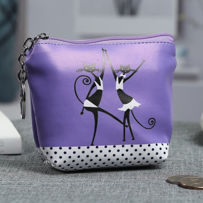 Кошелёк женский, отдел на молнии, цвет сиреневый