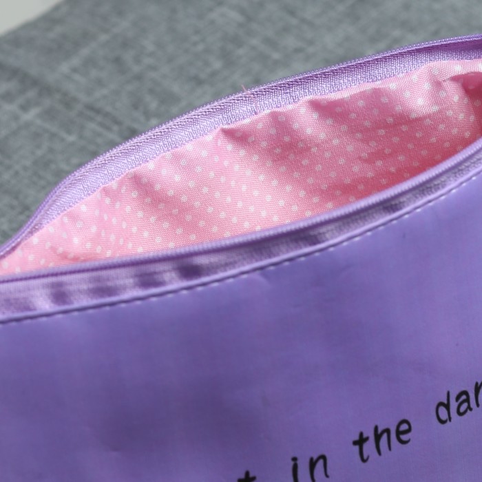 Косметичка простая «Танец», отдел на молнии, цвет сиреневый