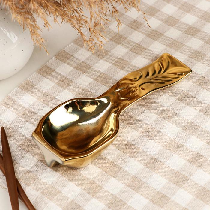Подставка под ложку, золото