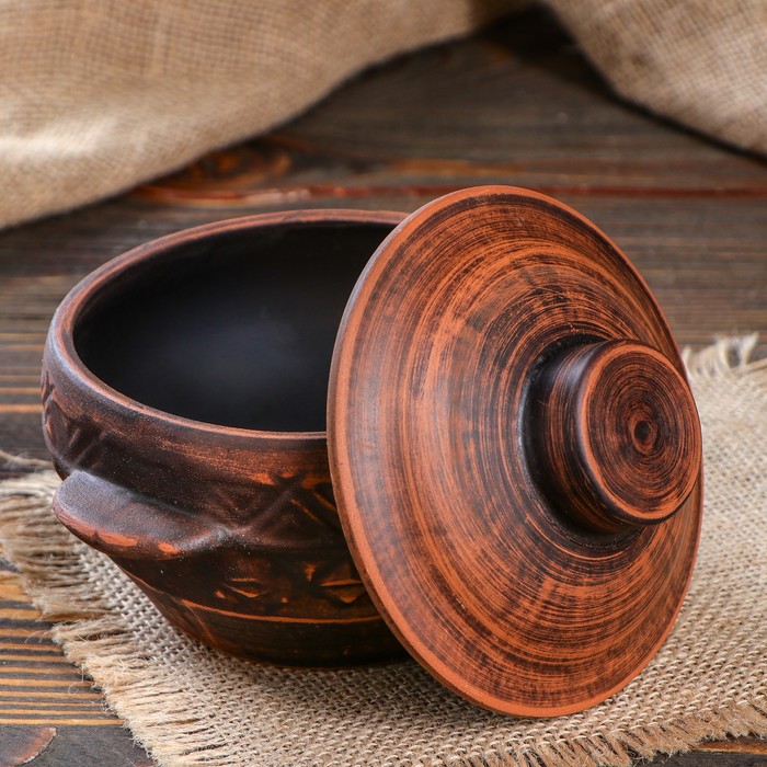 Бульонница, 0,4 л, красная глина