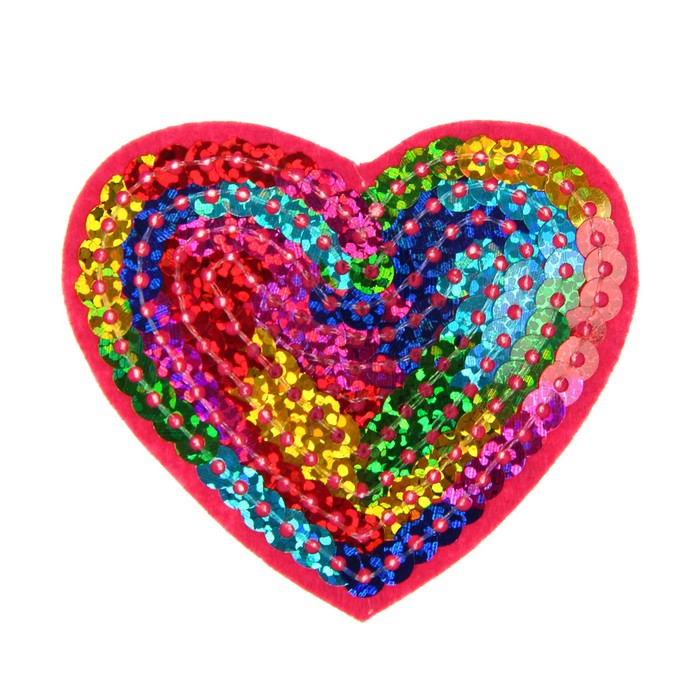 Декор на булавке &quot;Сердце-радуга&quot; для одежды, сумок, обуви