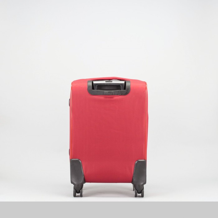 Чемодан малый с расширением 19", отдел на молнии, 2 наружных кармана, 4 колеса, кодовый замок, цвет бордовый