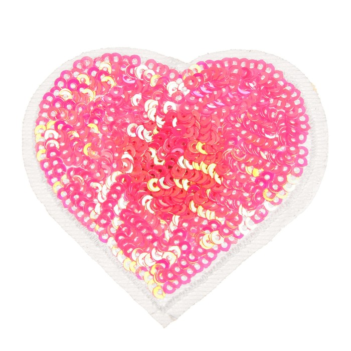 Декор на булавке &quot;Сердце розовое&quot; для одежды, сумок, обуви