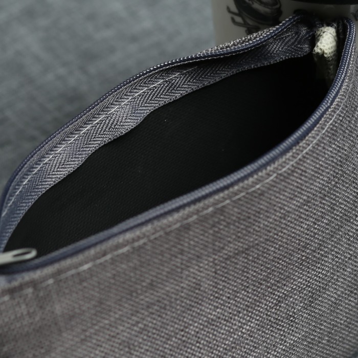 Косметичка простая «Минимализм», отдел на молнии, цвет серый